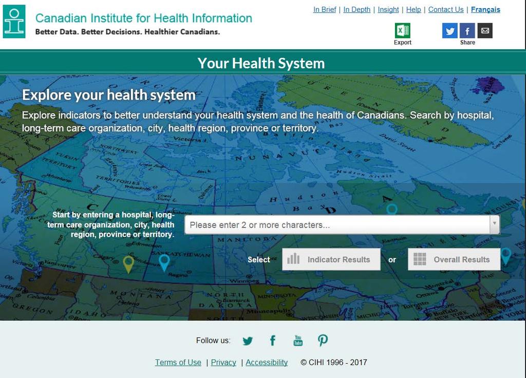 Your Health System In Depth tool Your Health System: In Depth Expanded set of indicators targeted to regional health