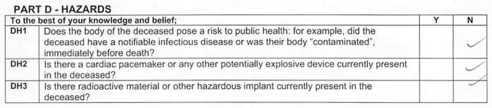 HAZARDS Hazards must be entered or a reissue is required Use ticks