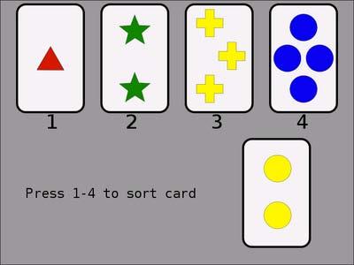 Wisconsin card sorting test Image generated in PEBL: The