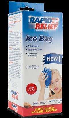 REUSABLE PRODUCTS ICE BAG A traditional cold therapy product designed to aid and comfort at home ailments such as