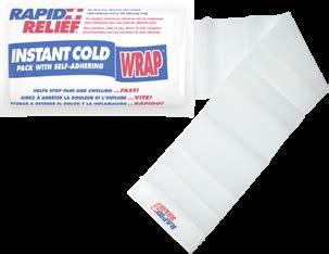 injured area. An all-in-one cold and compression solution in a single use format.
