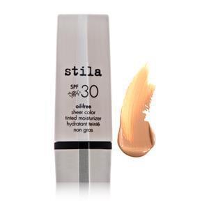 Stila: Sheer Color Tinted Moisturizer with SPF Stila Cosmetics Sheer Color Tinted Moisturizer SPF 30 provides oil-free hydration with broad-spectrum UVA and UVB protection.
