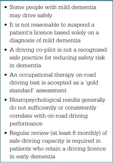 : Is driving feasible in early dementia?