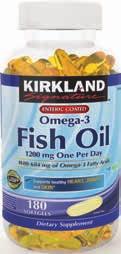 shy aftertaste Kirkland Signature fi sh oil is processed for purity using molecular distillation
