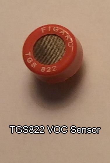 VOC Sensors TGS822: High concentration sensor. 50-1000 ppm detection range.