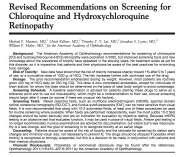advised that 10-2 VF screening be supplemented with sensitive objective tests such as: Multifocal ERG Spectral domain OCT Fundus autofluorescence Revised Recommendations on
