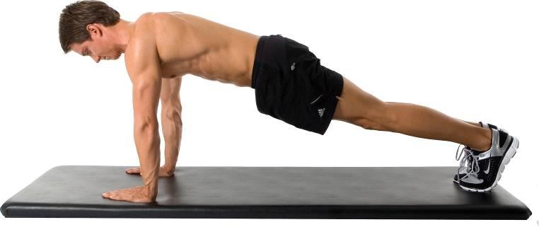 Tricep push ups Ideal for toning up the upper arms and shoulders In a push up position