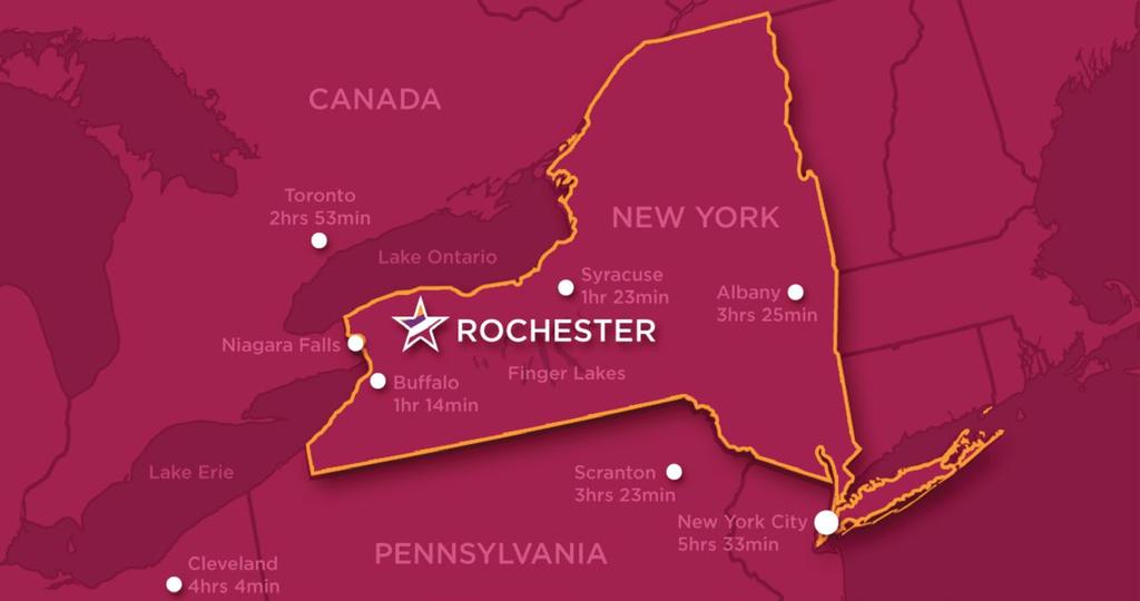REGIONAL AREA OVERVIEW Rochester is a city on Lake Ontario, in New York