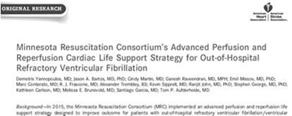 26 patients (11 OHCA, 15 IHCA) ECMO within 56 minutes; 2 days on 96% ROSC E-CPR Results Resuscitation 2015;86:88 94 54% (14/26) survived to discharge with CPC score of 1 full neurologic recovery ECPR