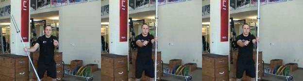 Standing Single Arm Barbell Twist 10118 Anti-rotation. Dont let barbell break position.