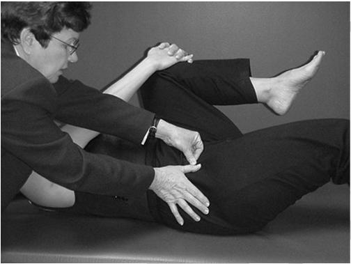 lumbar extension Motion before reaching limit of muscle length Continued Anterior Pelvic Tilt Thumb