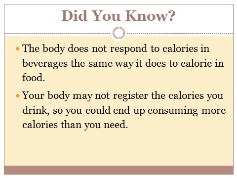 Beverage Facts Sugar sweetened beverages are a major contributor to obesity. The average per capita consumption of sugar sweetened beverages is 46 gallons per year or approximately 40 pounds of sugar.