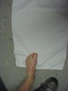 Ankle Strengthening: Towel Scrunches: Begin with a towel flat on the floor, and take your sock and shoe off.