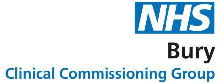 Public consultation: Seeking your views on IVF Introduction We (NHS Bury Clinical Commissioning Group (CCG)) are seeking views from patients registered with a Bury GP practice, Bury health care