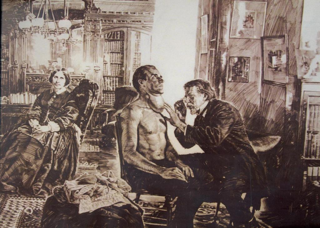 An 18 th century physician is examining a patient: Courtesey of Mclaren