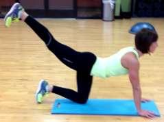 Lift the leg of the up knee back behind your body. 3.