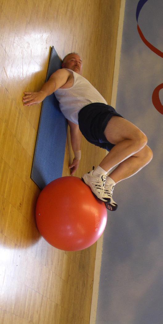 Bosu/Stability Ball Hip Bridges To begin lie down on a mat on your back with your feet