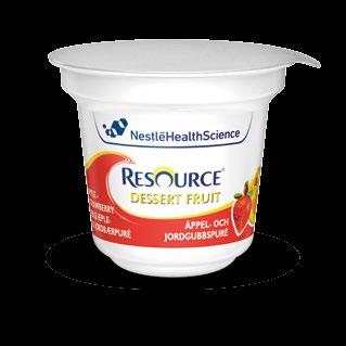 138 RESOURCE Dessert Fruit A fruit-based dessert which is high in energy and a source of protein in a convenient ready to eat cup, for the dietary management of malnutrition and dysphagia.