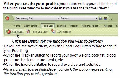Additional Client Windows The Clients Tab also provides access to additional windows. These windows allow you to: 1) Select your default formula for calculating a client's daily calorie needs.