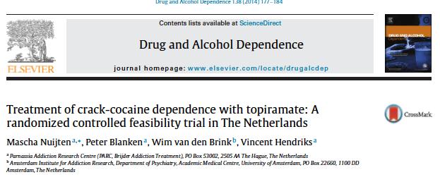 Topirimate for Cocaine Dependence Poor compliance with