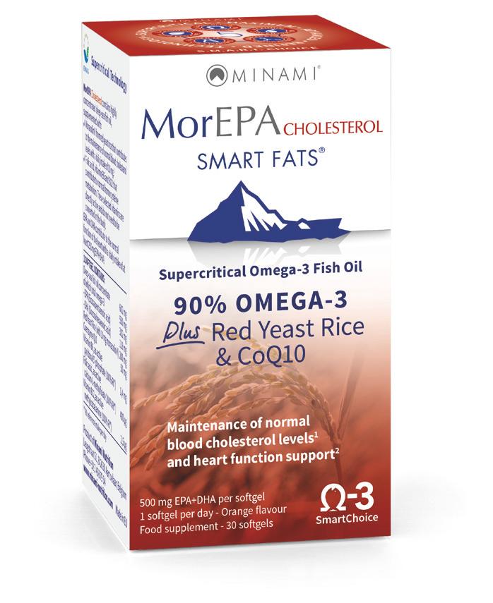 MorEPA cholesterol Maintain healthy cholesterol levels* * Monacolin K from red yeast