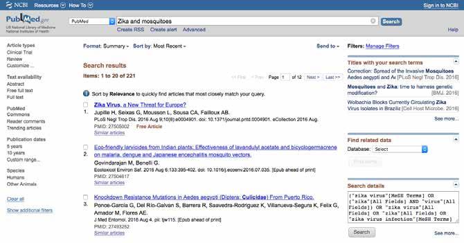 CAB Direct makes it possible to quickly compare results from your search to those of other sites, such as PubMed. Global Health found over 344 results.