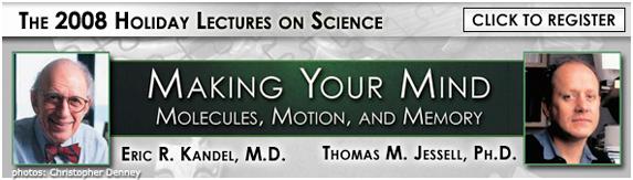 Please go watch these 2 lectures after class 2008 HHMI lecture by Eric Kandel and Tom Jessell http://www.hhmi.org/biointeractive/neuroscience/lectures.html This week http://media.hhmi.org/hl/08lect1.