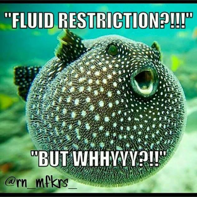 adhered to prescribed fluid restriction <1 day/ week Virtually