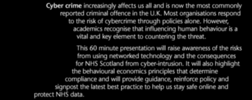 and the consequences for NHS from cyber-intrusion.