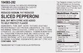 appeal, both visually and performance Perfectly seasoned and made with quality ingredients Precise drying times that make great pepperoni CN Label PREPARATION Not Applicable PIECE COUNT 2/12.5.