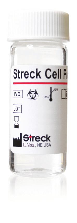 Samples treated with Streck Cell Preservative are stable for up to 7 days eliminating the adverse effects that time, storage and transport conditions can have on sample integrity.