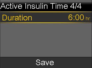 7. Select Save. A message appears letting you know the Bolus Wizard setup is complete. You can now use the Bolus Wizard to calculate a bolus.