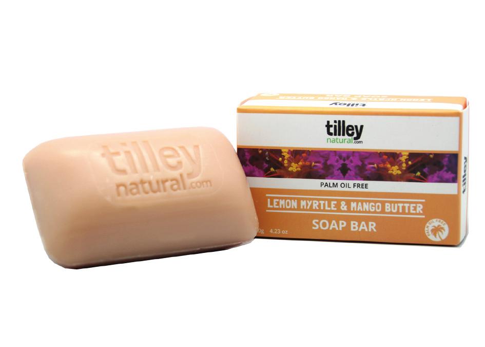 Tilley Natural Palm Oil Free Soap bars Palm Oil Free Lemon Mytle & Mango Butter Soap 120g $5.