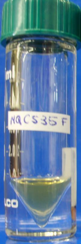 The extract was dried, concentrated to µl and analysed by GC-MS.