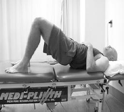Hip Extension - Bridging Hip Adduction Lie on back,