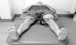 Hip Extension - Half -bridging Lie on back, knee bent