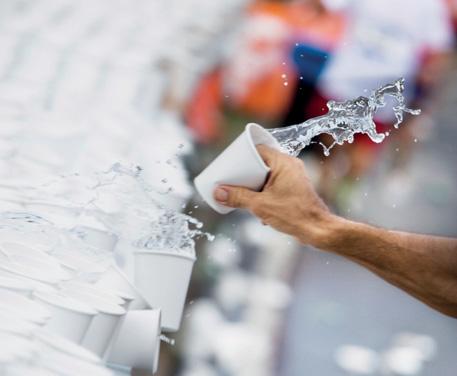Stay hydrated while running Before the marathon About 2-4 hours before you run, your fluid intake should be approximately