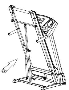 FOLDING Figure 1 After your treadmill is completely assembled, you may fold the machine into the upright position for storage. NOTE!