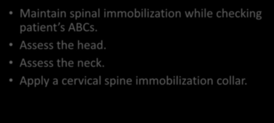 Maintain spinal
