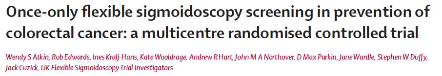 WE HAVE LESS IMAGING EQUIPMENT AND FEWER TRAINED STAFF IN THE UK In intention-to-treat analyses, colorectal cancer incidence in the intervention group was reduced by 23% (hazard ratio 0 77, 95% CI 0