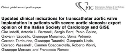 Complications of TAVI procedures Before a transcatheter approach is raccomended to intermediate-risk