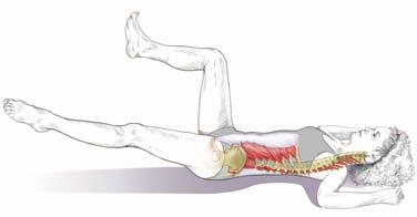 Focus on the deep transversus abdominis along with the deep multifidi to give you double support. This is a cocontraction, the anchor you need before all arm and leg motion.