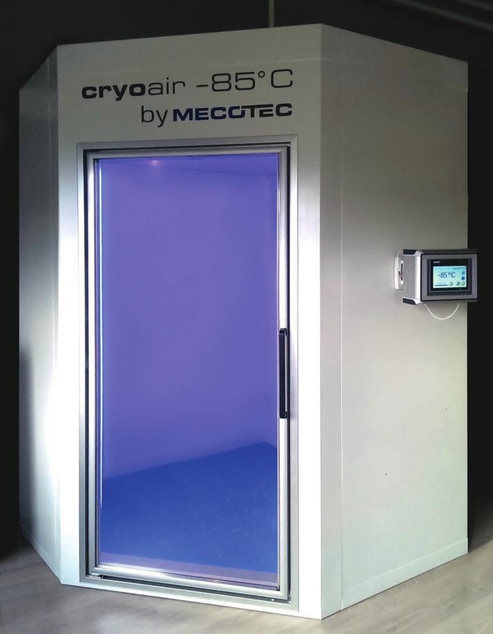 MULTIPLE APPLICATIONS, LOW OPERATING COSTS. cryoair -85 C 1-room cryotherapy chambers are specially designed for users with limited space.