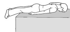 Hold position for 10 minutes. Rest in this position for 10 minutes every 1-2 hours 6.
