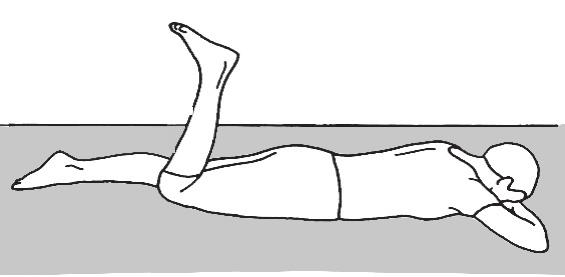 Action - Tuck your good leg bend your operated leg to help bend your knee to 90 degrees.