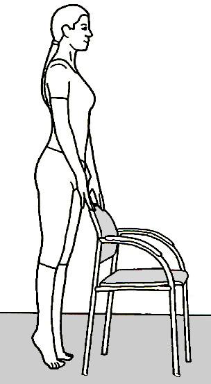 13. Heel Raise Heel raise Position - Stand by a chair for balance if needed.