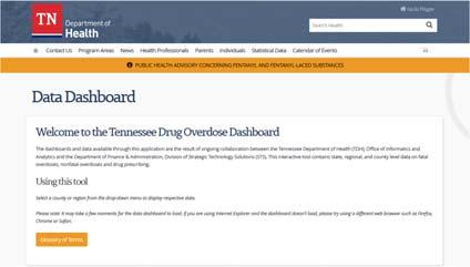 Drug Overdose Dashboard Source: https://www.tn.