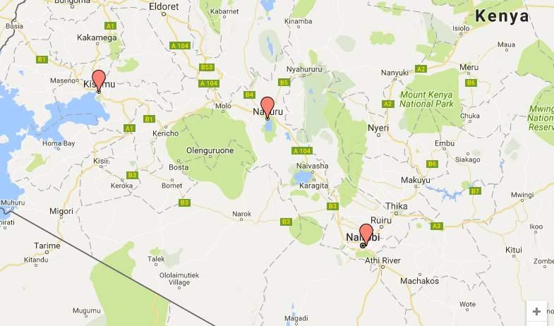 Context Setting > Research Background In Kenya, we conducted research in Nairobi, Nakuru and Kisumu.