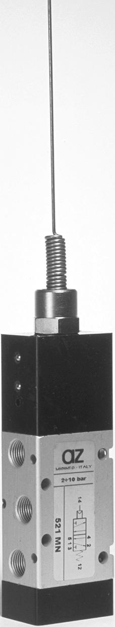 8 N US2 MNA /2 /8 NPT N/O servo-piloted whisker - air and spring return 2 2 0 Actuating force related to inlet 8 N ONLY ALUMINIUM VERSION US52