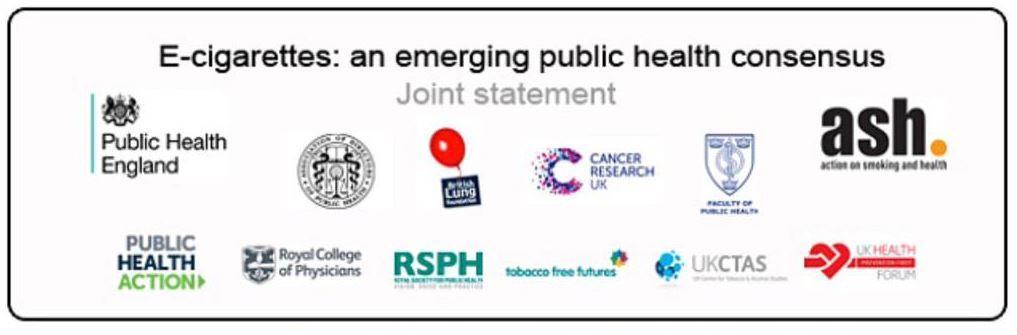 Where we are now in the UK September 2015: The UK public health community issues a joint statement making clear that all the evidence suggests that e-cigarettes are significantly less harmful than